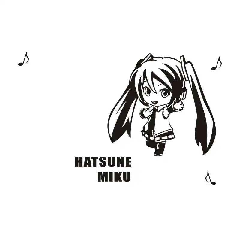Dctal Anime Hatsune Miku Decal Cartoon Car Sticker Vinyl Wall Stickers Decor Home Decoration