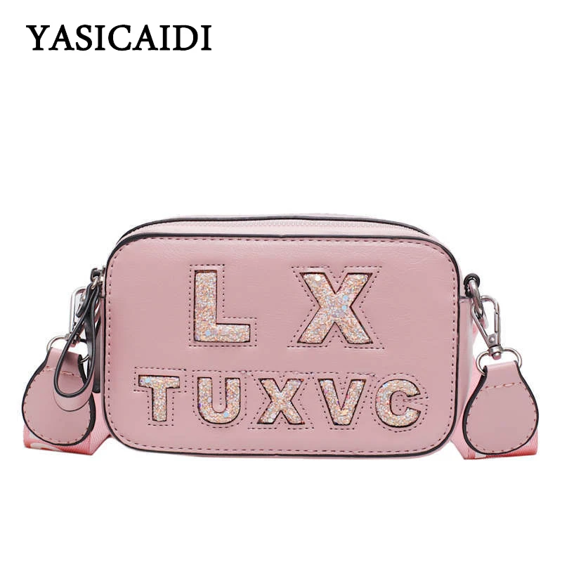 

YASICAIDI PU Leather Luxury Handbags Women Bags Designer Summer Small Flap Letter Shoulder Bag Casual Tote Messenger Bags Sac