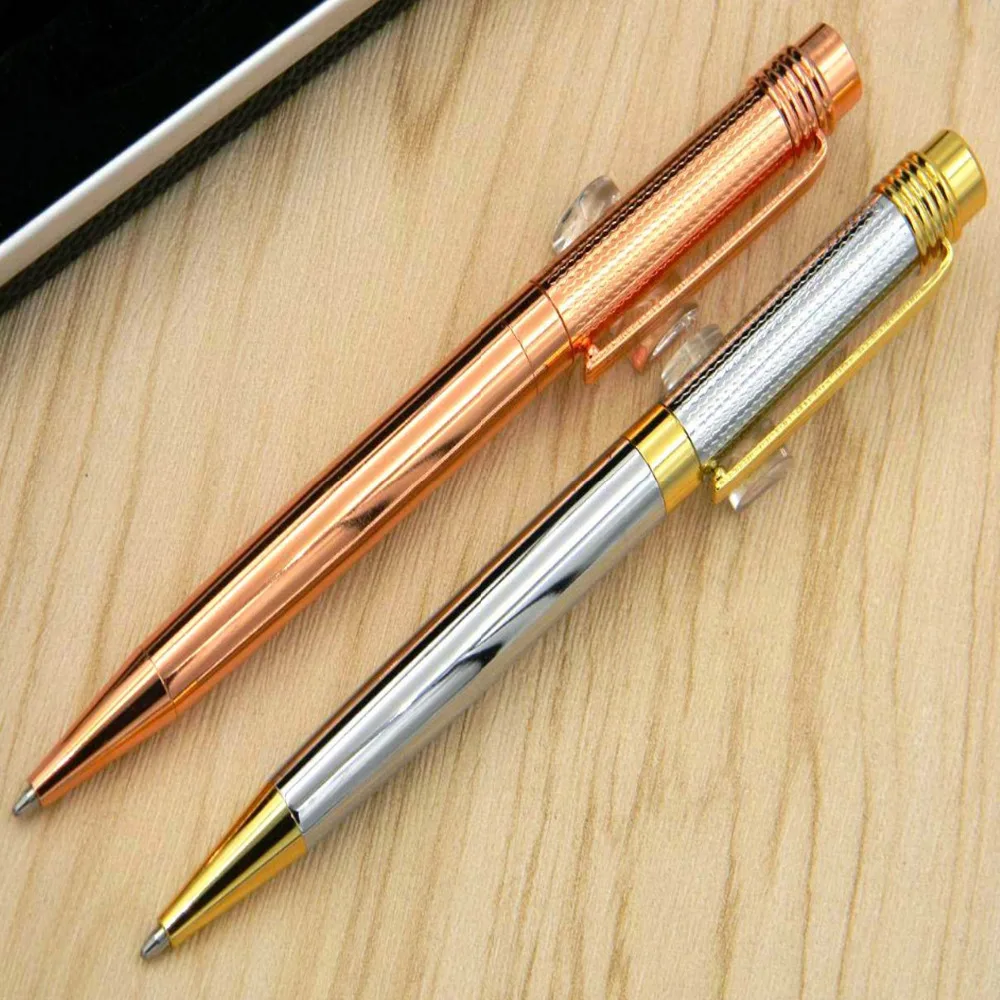 

HIGH QUALITY Wavy office classic modeling rose golden silver gift METAL BALLPOINT PEN