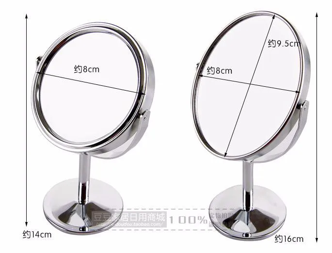 Вращающееся настольное косметическое овальное зеркало модное портативное зеркало для макияжа двустороннее круглое стеклянное зеркало