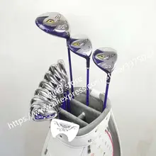 Женская Гольф клуб Maruman FL III Гольф клуб водитель+ фарватера древесины+ железо+ шатун графит, без сумки