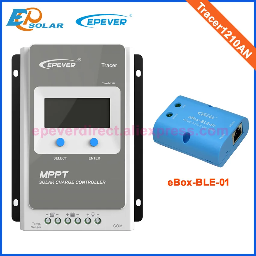 

10A solar mppt charge controller with BLE BOX to connect mobile phone APP through bluetooth with lcd display Tracer1210AN