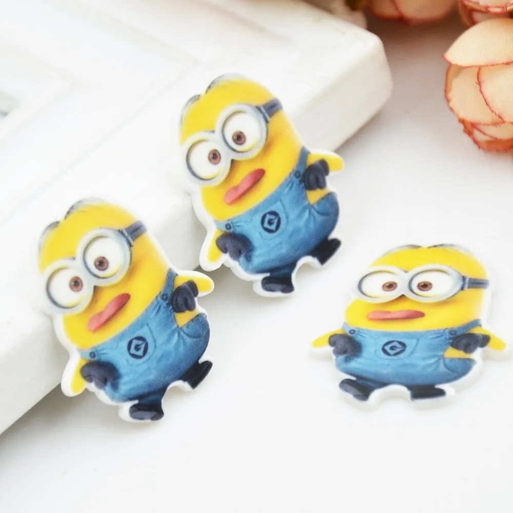 Kawaii Мультфильм плоское заднее украшение из смолы фигурка миньона Фея Украшение