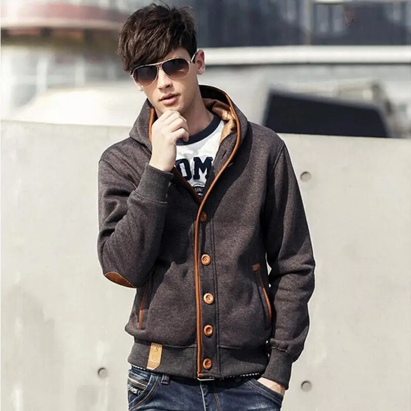 Aliexpress.com : Buy Sweatshirts Men Fleece Elbow Patch