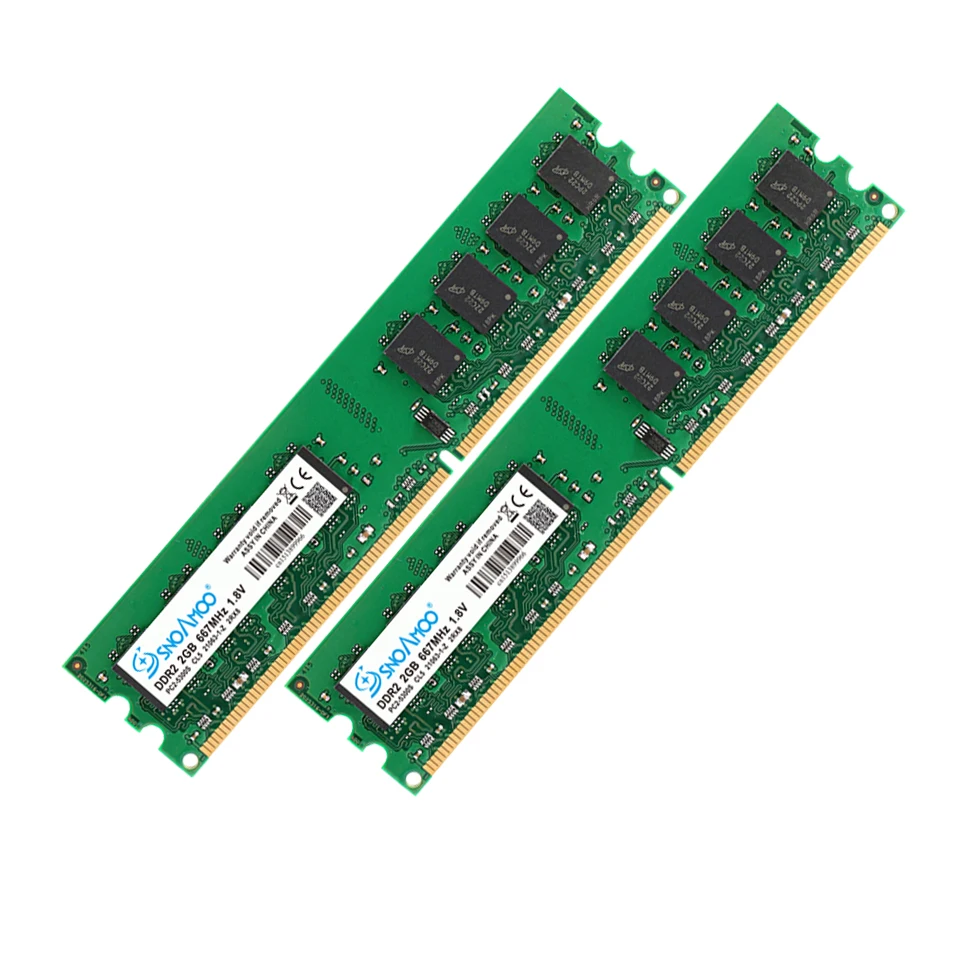 SNOAMOO DDR2 2GB 667/800MHz PC2-6400S для настольных ПК RAMs 240-Pin 1,8 V DIMM для Intel и AMD совместимая память компьютера гарантия