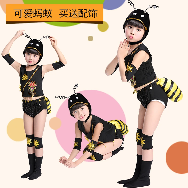 

Halloween party cosplay performance Children kid yellow black pismire ant bee costume hat stocking for boy girl clothes