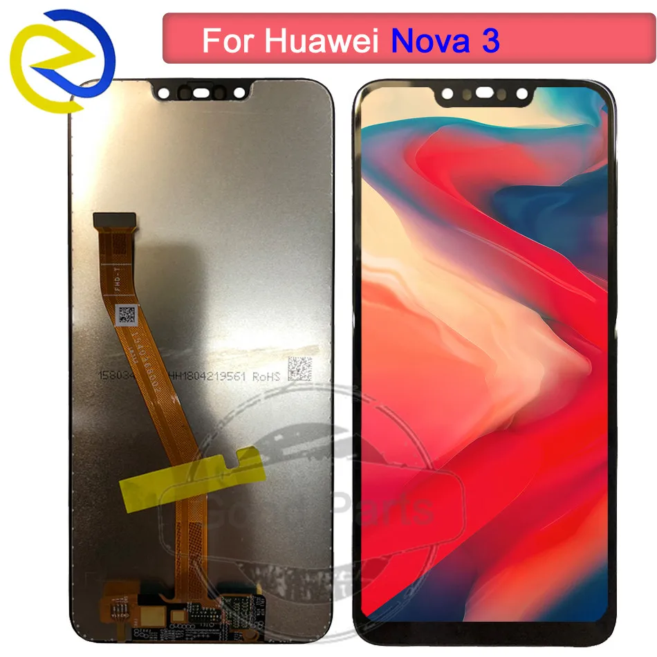 

New 6.3''For Huawei Nova 3 Nova3 Full LCD DIsplay + Touch Screen Digitizer PAR-AL00 PAR-LX1 PAR-LX1M PAR-LX9 PAR-TL20 Assembly