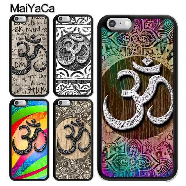 MaiYaCa Aum Ом Намасте символ дзен йога для iPhone 4S SE 5C 5S 6 6S 7 8 Plus X XR XS MAX Samsung черный мягкий