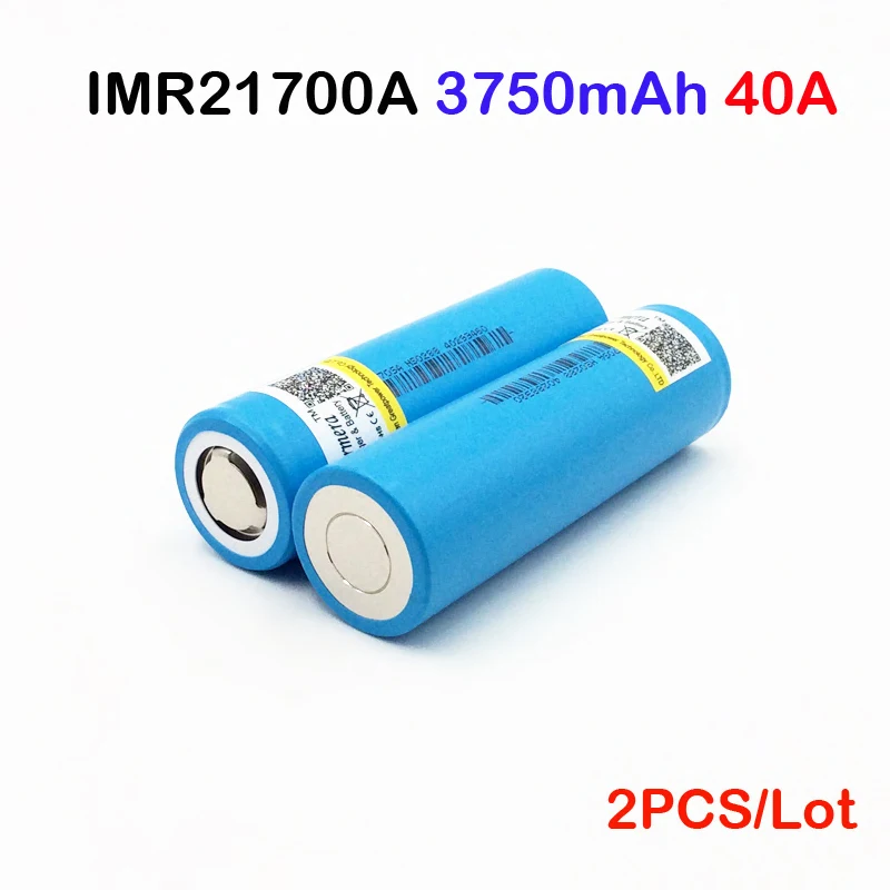 Battery INR21700 3750mah Li-Ni Battery 3.7V 40A for Electronic Cigarette Mod/Kit battery  2pcs 21700 40a electric tools battery