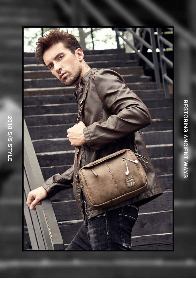 DIDE мужская сумка через плечо мужская сумка-мессенджер ретро модная Высококачественная спортивная и Повседневная мини маленькая сумка