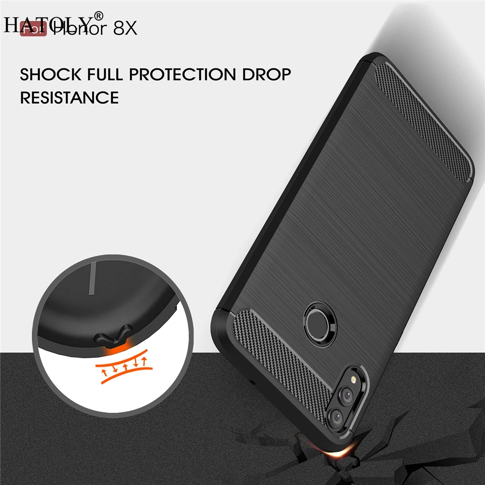 

Cover Huawei Honor 8X Case Business Soft Silicone Rubber Shell Phone Cover Case for Huawei Honor 8X Cover for Huawei Honor 8X