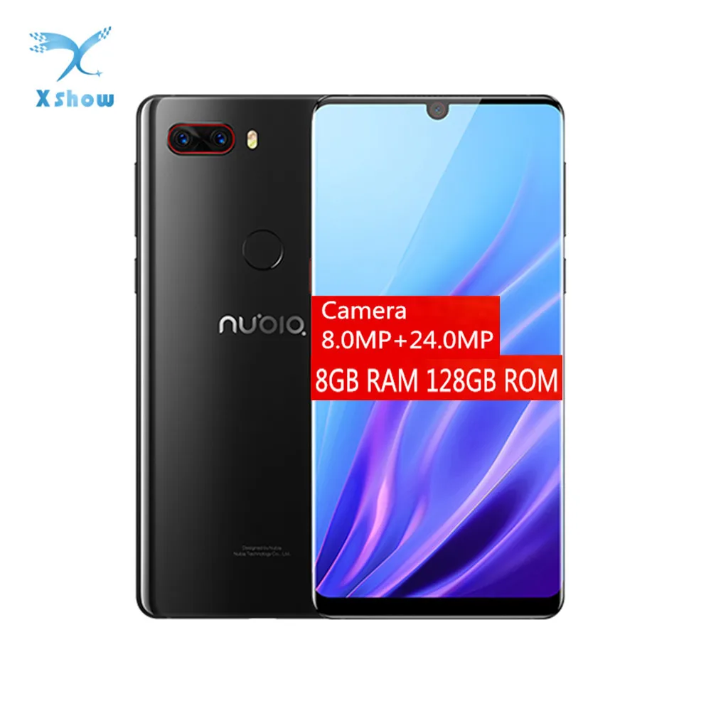 

Nubia Z18 4G LTE Mobile phone 6.0inch 8GB 128GB 3450mAh Battery Snapdragon 845 NFC Dual Rear Camera 16MP+24MP Android Smartphone