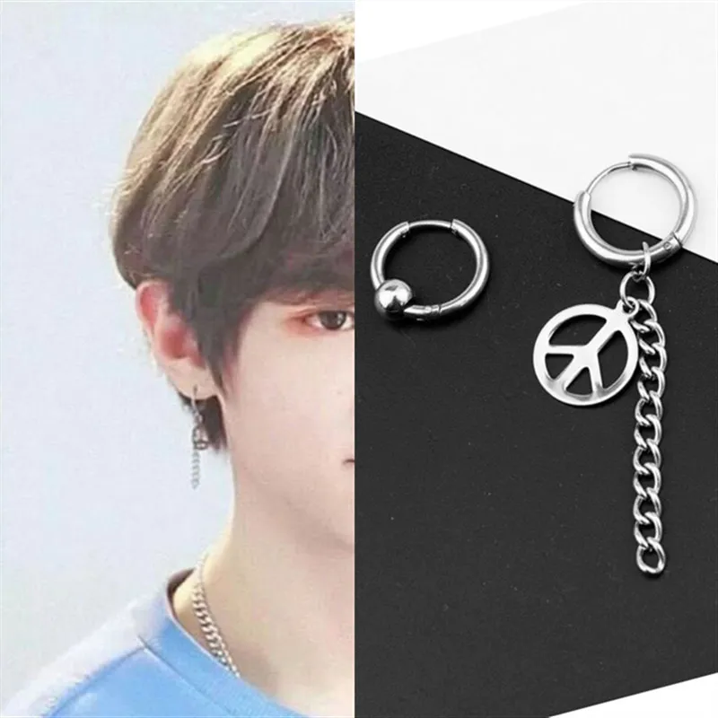 Корейский KPOP DNA из нержавеющей стали 1 шт. Bangtan Boys альбом JIMIN серьги-гвоздики модные