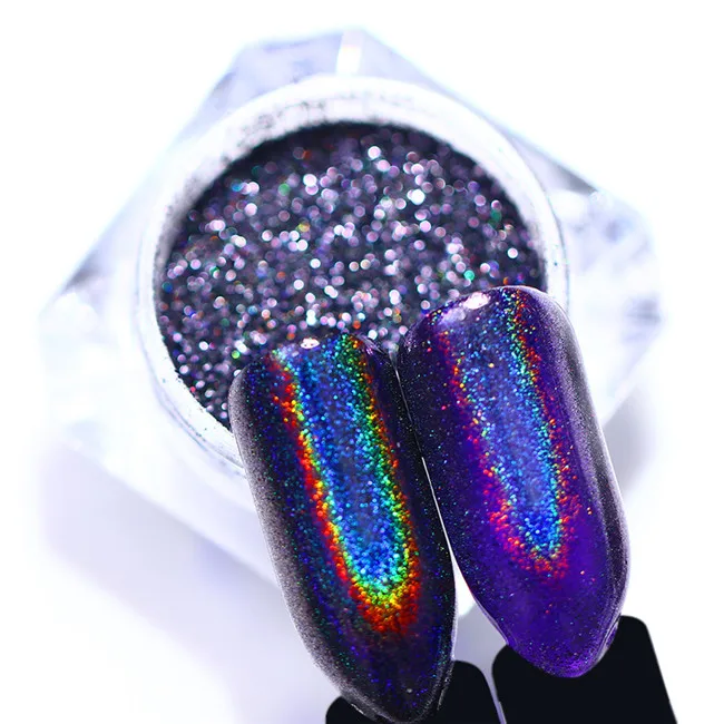 BORN PRETTY Galaxy голографический блестящий для ногтей Лазерная Голография для ногтей блестки пайетки пигментная пудра для дизайна ногтей пыль 0,2 г 0,5 г на выбор