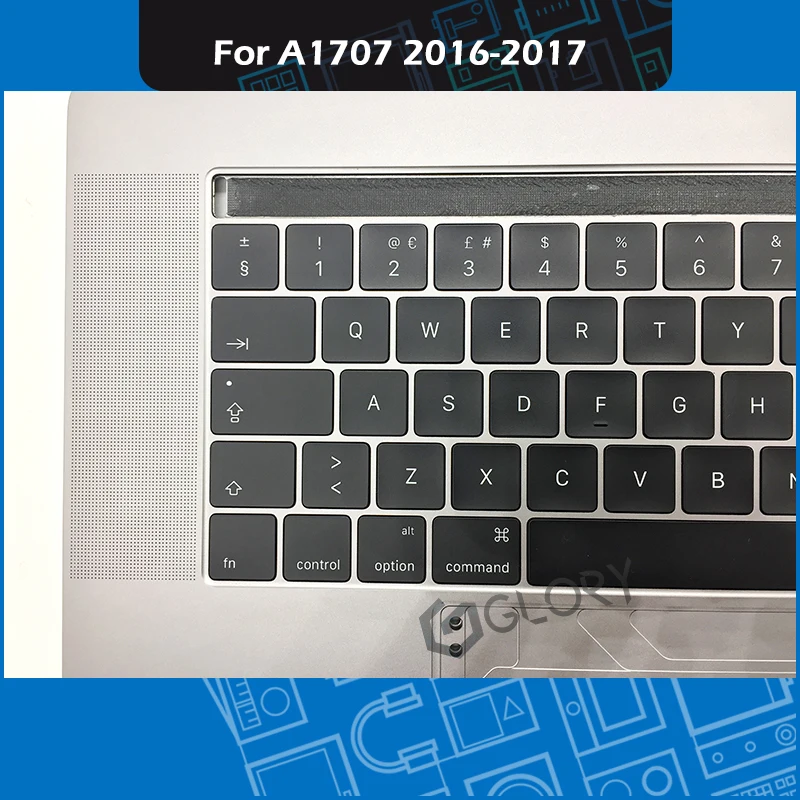 Серый чехол Space A1707 с клавиатурой английская раскладка для Macbook Pro Retina сенсорная