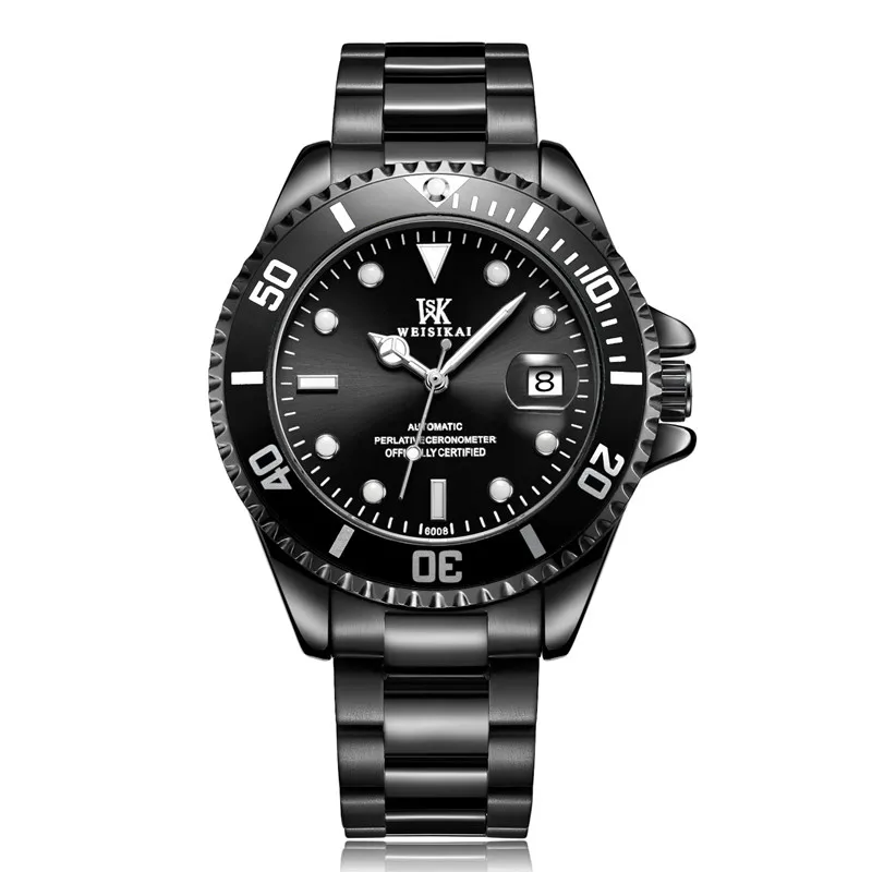 Montre homme роскошные часы из нержавеющей стали мужские Золотые спортивные автоматические механические наручные часы 200 м водонепроницаемые для плавания - Цвет: 6