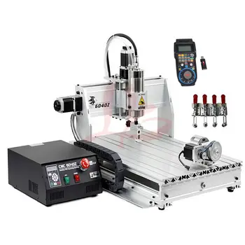 

USB CNC 6040 Router 4 Axis Engraving Machine 2.2KW Spindle for Metal Wood Cutting PCB Milling Machine