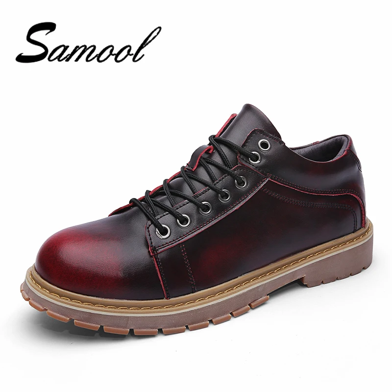 

New Genuine Leather For Men Shoes Adult 2018 Winter Brand Fashion Comfortable Males Business Lace Up Plus Velvet Shoes Lx5