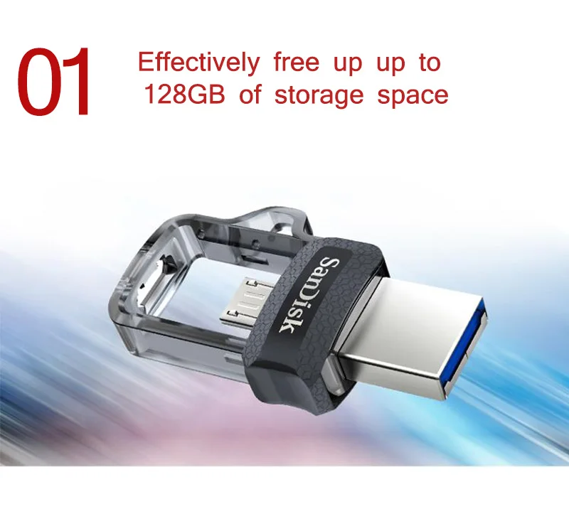 Флеш-накопитель SanDisk USB 3,0, ультра двойной флеш-накопитель OTG, SDD3, 32 ГБ, 64 ГБ, 128 ГБ, флеш-накопитель для всех телефонов Android/планшетных ПК