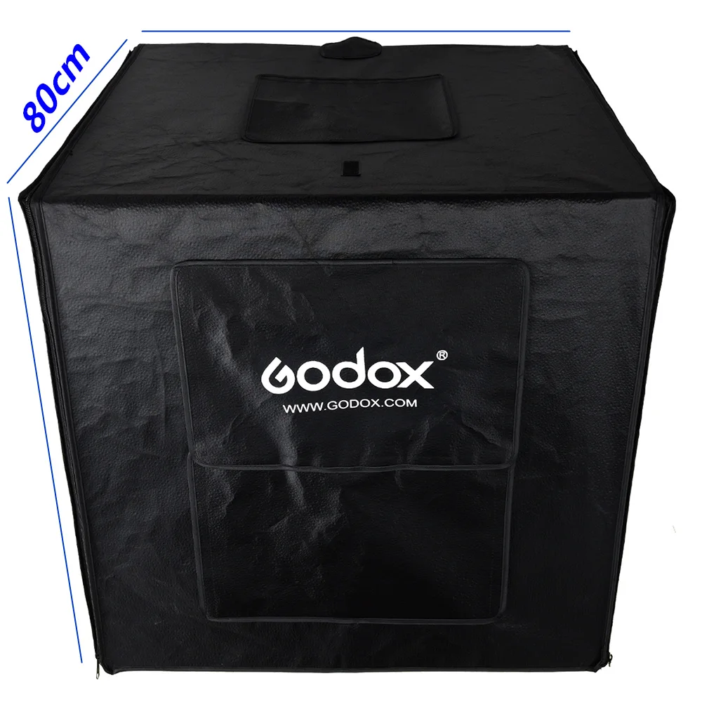 Godox Мини светодиодный фотостудия съемки палатка 80*80*80 см LST80 3 шт. светодиодный Светодиодная лента мощность 60 Вт 13500~ 14500 люмен с сумкой для переноски