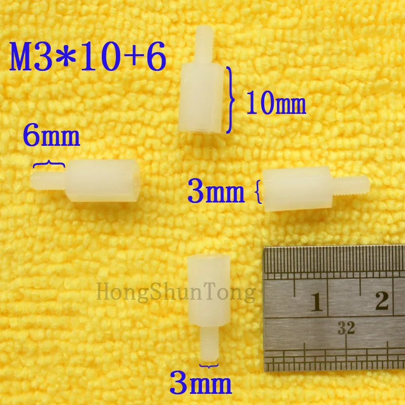 

1Pcs M3*10+6 White Nylon Standoff Spacer Standard M3 Male-Female 5mm Standoff Kit Repair Set High Quality