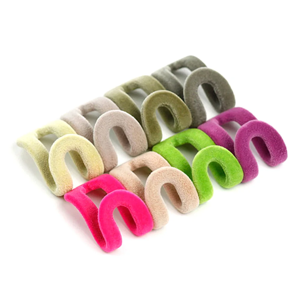 Mini Flocking Hanger Hooks Velvet Hanger Clips Cloth Wardrobe Hooks
