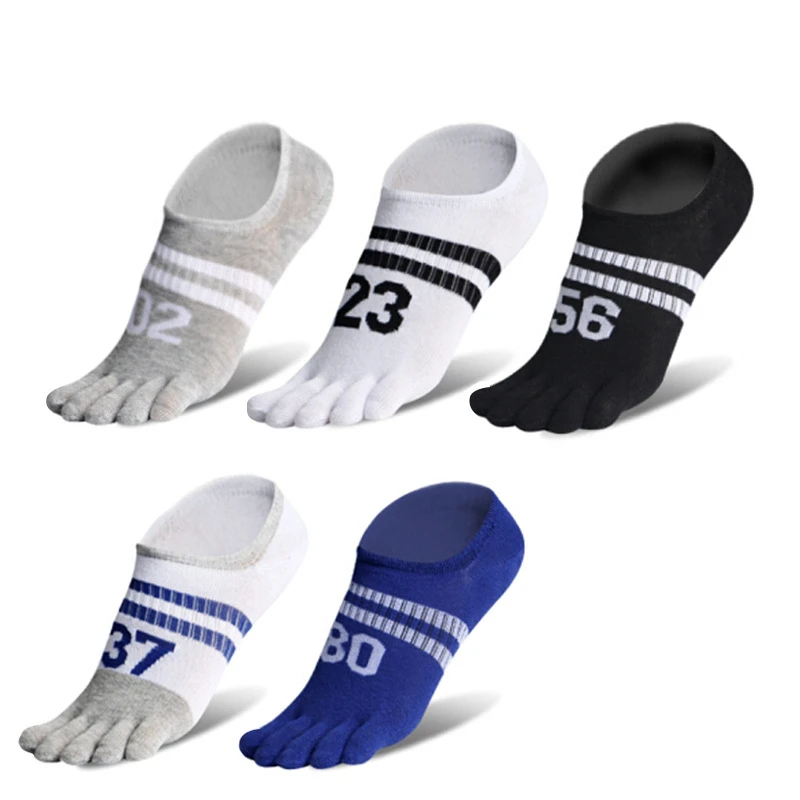 Men's Toes Sock Football Basketball Running Five Finger Short Sweat
