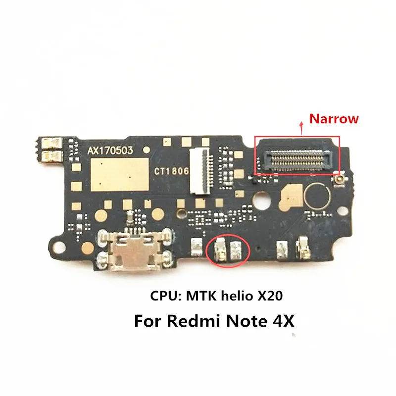 USB зарядное устройство док-станция гибкий кабель для Xiaomi Redmii Note 4 4X MTK зарядная плата гибкий кабель