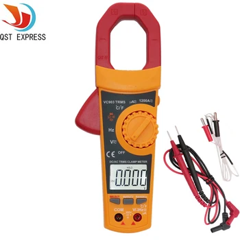 

VC903 Portable Auto Digital Clamp Meter 6000 Counts 1000A AC Clamp Meter Resistance Capacitance Temperature Multimeter