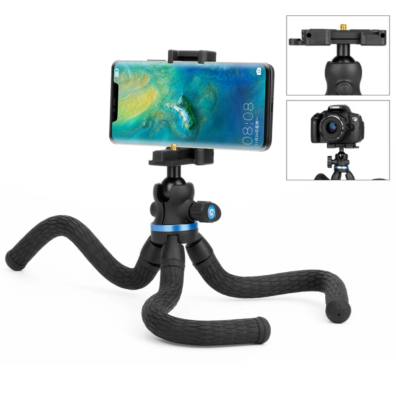 

Octopus Tripod for SLR Camera Mobile Phone Mini Portable Self-timer Photography Table Tripod for Vlog Live Broadcast Travel
