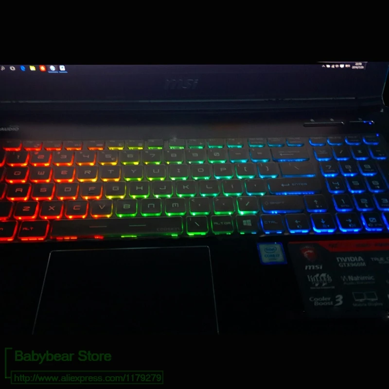 Прозрачный чехол для клавиатуры из ТПУ MSI WS60 GT72 GT62 GS60 GS70 GL62 GL72 GE72 GE62 GP62 GP72 GP62MVR