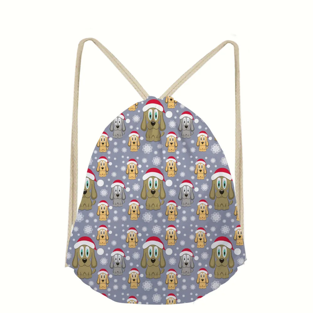 Dog Pattern 3D Animals Print Men Drawstring Bag Small Shoulder Backpacks for Women Girls Rucksack Beach