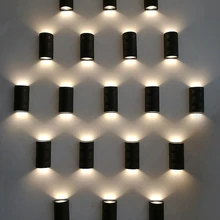 Спальня свет 6-10 Вт Настенный светодиодный светильник COB светодиодный черный горячий suqare Круглый Водонепроницаемый Крытый/Открытый 30% off