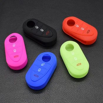 

10 units Silicone car Key Cover Case Shell Set Protected for Alfa Romeo Myth 4C Mito Giulietta 159 GTO GTA flip folding remote
