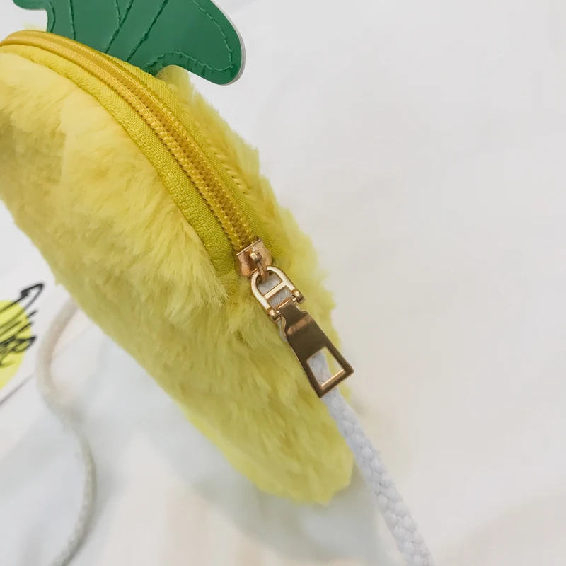 JANESPRI Women Velour CrossBody Bags Pineapple Shaped Box Female Handbags Messenger Bag for Girls Lady Cute Shoulder Bags Bolsas (41)