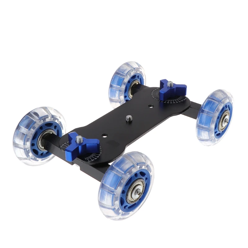 Desktop Flexible For DSLR Camera Universal Rail Moving Track Slithering Mini Car
