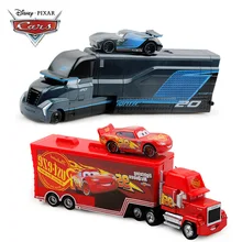 Disney Pixar Cars 2 3 juguetes Rayo McQueen Jackson tormenta Mack tío camión 1:55 Diecast modelo de coche para niños regalos de navidad