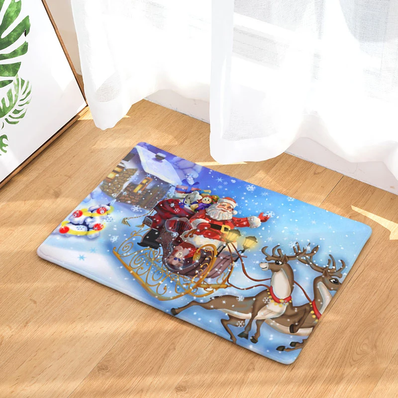 Comwarm Home Entrance Door Mat Christmas Anti Slip Water Absorption