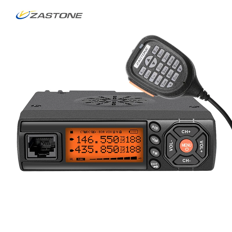 Zastone Z218 Мини-Автомобильная рация 10 км 25 Вт Двухдиапазонная VHF/UHF 136-174 МГц 400-470 МГц 128CH мини мобильная радиостанция приемопередатчик