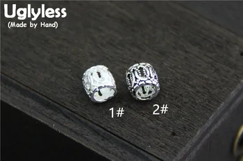 

Uglyless S925 Sterling Silver Hollow Balls Beading Accessories Jewelry DIY Ethnic Retro Patterns Spacer Beads Handmade Findings