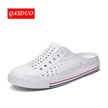 

QASDUO Lovers Summer Shoes Sandals Home Furnishing Indoor Floor Classic Footwear Casual Slides outdoor Beach mens Shoes Fashion