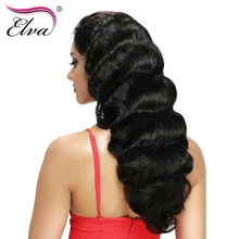 Elva Hair Lace Front Human Hair Wigs For Black Women Body Wave Brazilian Remy Hair Wigs Pre Plucked With Baby Hair Natural Color