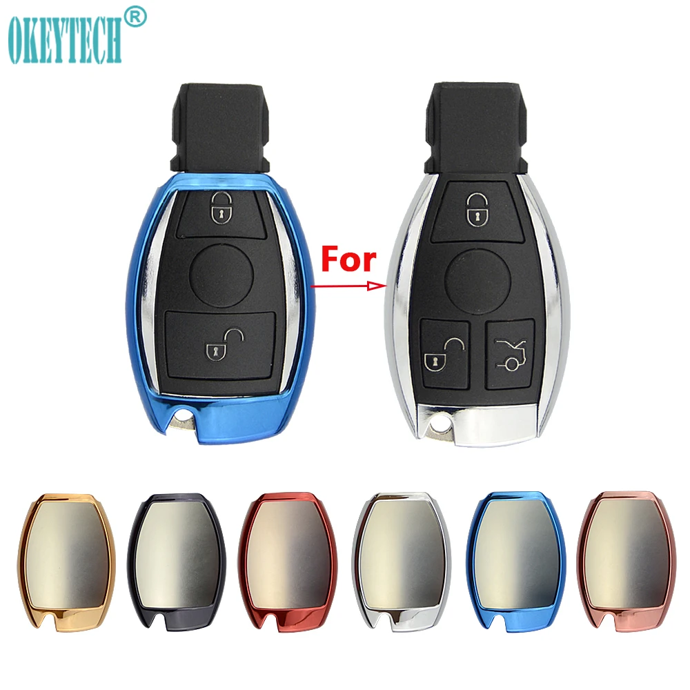 

OkeyTech Car Styling Soft TPU Auto Key Cover Case Shell Protective Key Bag for Mercedes Benz CLS CLA GL R SLK AMG A B