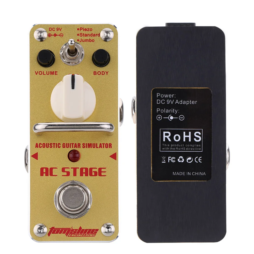 AROMA AAS 3 AC Stage Acoustic Guitar Effect Pedal Simulator Mini Single