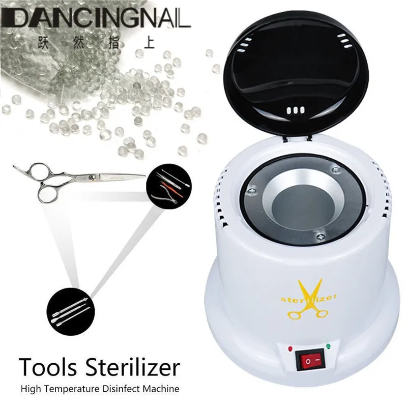 

220V-250V High Temperature Sterilizer Box Tools Disinfection Nail Metal Tool Sterilizer Cup With Quartz Sand Nail Art Equipment