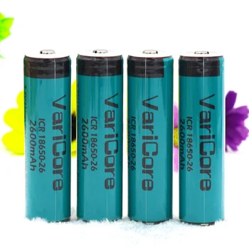 

10PCS VariCore Protected 100% Original 18650 ICR18650-26 2600mAh Li-ion Rechargeable Battery + PCB 3.7V For Flashlight batteries