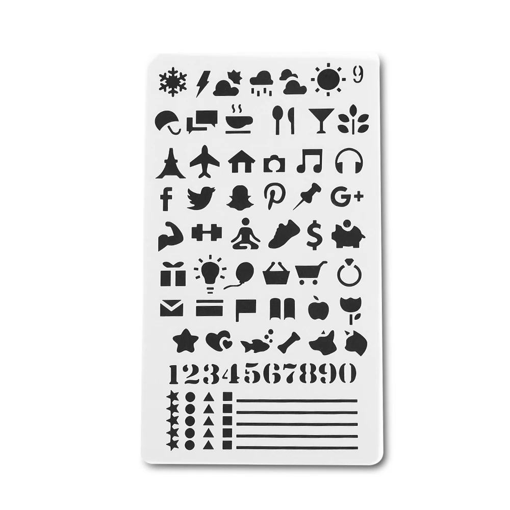 

1 Pc Journal Plastic Stencils Journal/Notebook/Diary/Scrapbooking Dies Metal Hollow DIY School Stationery Office Supplies