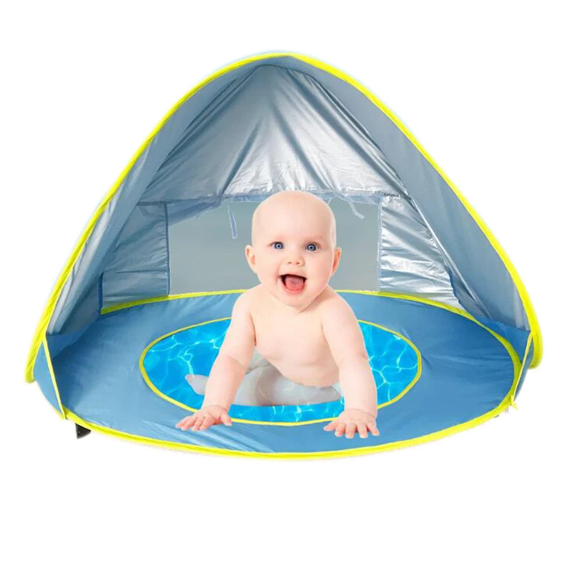 

2018 New Kids Beach Tent Outdoor Toys Anti-UV Baby Pool Tent Play House Folding Pop-up Tent Summer Creative Educational Toys