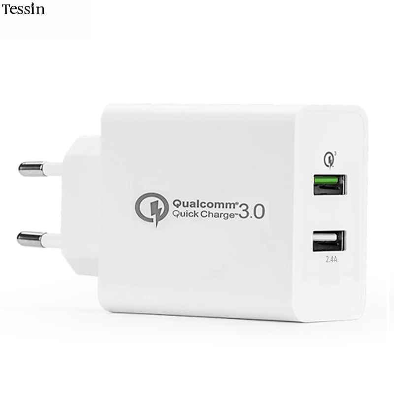 INGMAYA 2 зарядных порта USB зарядное устройство док станция Qualcomm Quick Charge 3 0 30 Вт 2.4A для