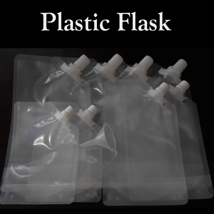 (12 Pieces/Lot ) 500ML 16Oz Concealable Cruise Ship Rum Sneak Plastic